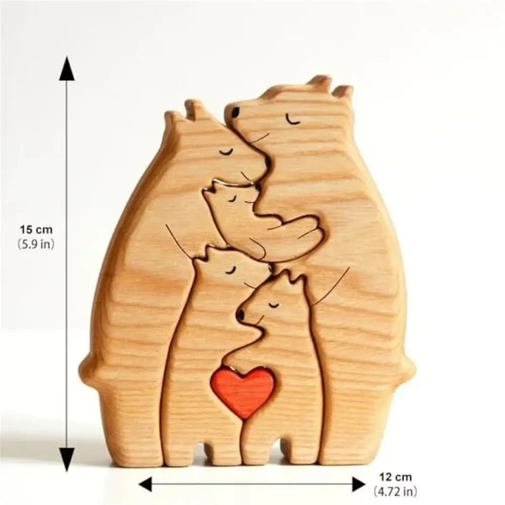 Wooden Bear Family